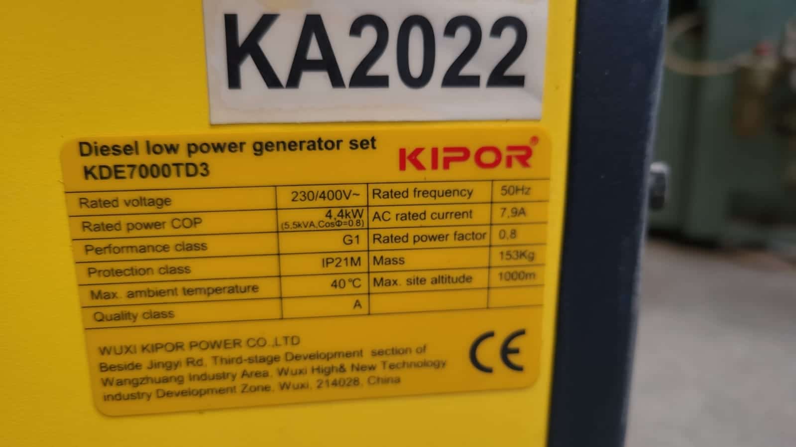 4338 - Groupe Electrogène KIPOR - Diesel (2)